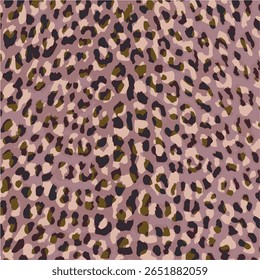 Leopard skin pattern, animal leather print painting seamless design