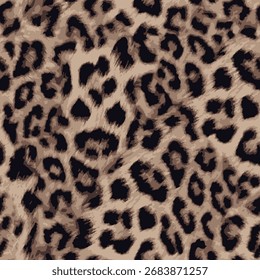 Leopard skin pattern, animal leather seamless design