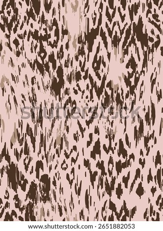 Leopard skin pattern, animal leather print painting seamless design