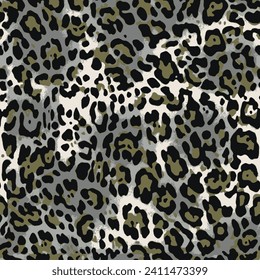 Leopard skin pattern, animal leathern seamless design