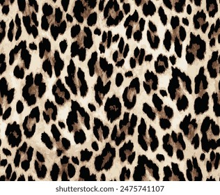 Leopard skin pattern, animal leathern seamless design