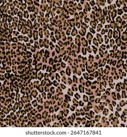 Padrão de pele de leopardo, design sem emenda de couro animal