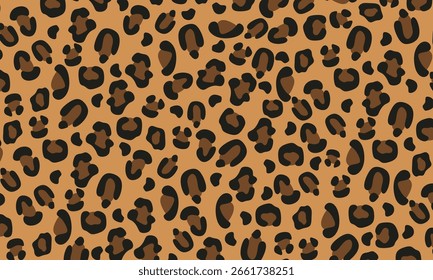  Padrão de pele de leopardo. Impressão animal para Design Têxtil, design sem costura de couro animal. Ilustração de vetor.