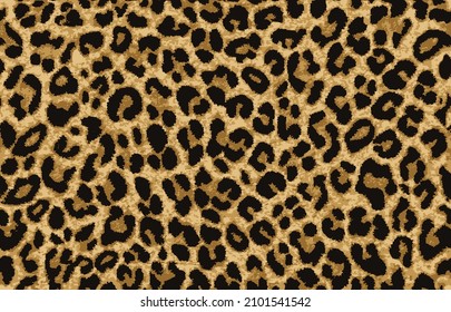 leopard skin pattern color painting animal leather seamless work