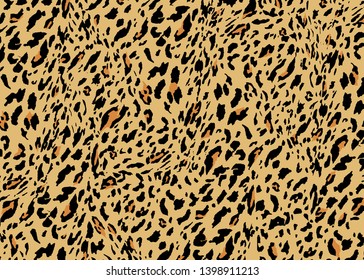 Leopard skin pattern design. Leopard print vector illustration background. Wildlife fur skin design illustration for print, web, home decor, fashion, surface, graphic design