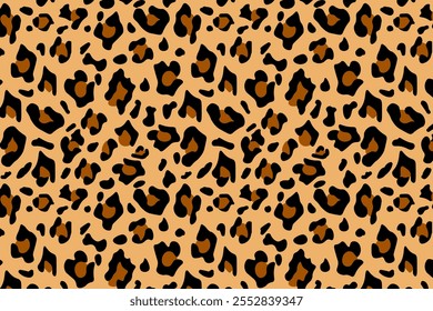 Leopard skin pattern. Seamless animal design for fabric print, textile, background, wallpaper, and garments