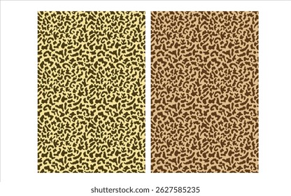 Leopard Skin Pattern, seamless pattern. Animal jaguar skin background with black and brown spots on beige backdrop. Abstract exotic jungle texture. Repeat design for decor, fabric, textile, wallpapers