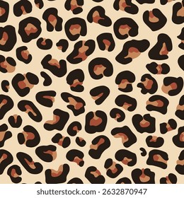 
Leopard huidpatroon, naadloze dierlijke huid ontwerp moderne vector illustratie