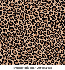 leopard skin pattern. seamless leopard spots. vector print of animal skins for fabric or print. wild cats.