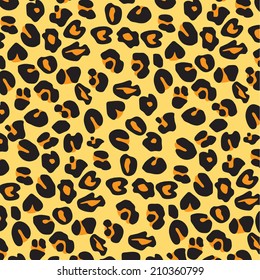 Leopard skin pattern texture closeup background.Vector illustration