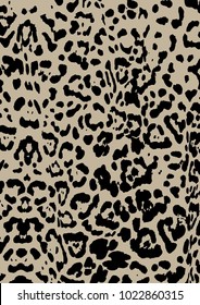 Leopard skin pattern vector, black pattern isolated.