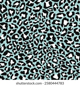 leopard skin pattern. vector print. seamless pattern for clothing or print	