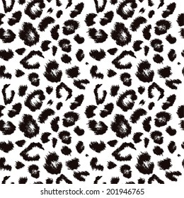 Leopard skin pattern. Vector version.