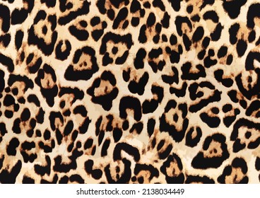 Leopard skin pattern, wild animal leather seamless design