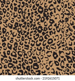 Leopard skin pattern, wild animal seamless design