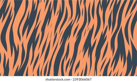 Leopard skin pattern. Zebra Template. Flat Vector Illustration. Tiger color, animal fur, seamless vector pattern.