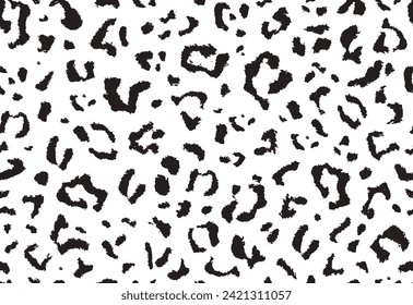 Leopard skin pattern.Animal print. Leopard pattern. Leopard spots vector.Leopard print. Skin pattern animal. Two color design.