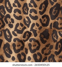 Leopard skin print, Artistic stylish seamless vector repeating leopard animal skin, black, brown, beige and white transitions, overlapping elements, trend seamless pattern for fashion, background