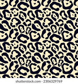 Leopard Skin Print Pattern. Fashionable Animal Skin Texture Background For Fabric, Paper, Textiles