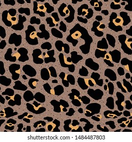 Leopard skin print pattern seamless design