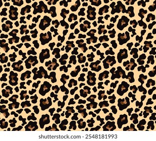 
Leopard skin print, seamless animal design, wild cat texture