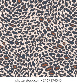 Leopard skin print seamless pattern.