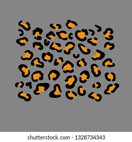 Leopard skin print of spot, stains and splash. Imitation