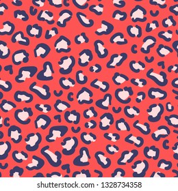 Leopard skin print of spot, stains and splash. Seamless pattern