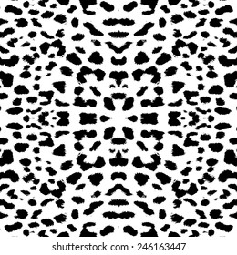 Leopard skin, Repeat pattern. Reflected texture.