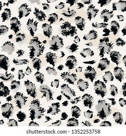 Leopard skin Seamless. Flat and solid color style Stylized Spotted Leopard Skin Background for Fashion, Print, Fabric. Vector illustration