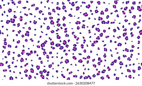 Leopardo pele sem costura design de padrão moderno, couro animal impressão vetor textura tecido com rosa vibrante e roxo