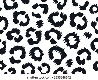 Leopard skin seamless pattern. Abstract spotted background stylized as a leopard fur