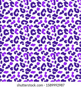 Leopard skin seamless pattern. African animals concept endless background, repeating texture. Vector illustration