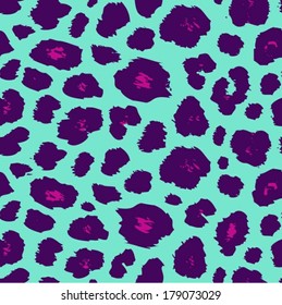 Leopard skin seamless pattern, animal background, vector illustration