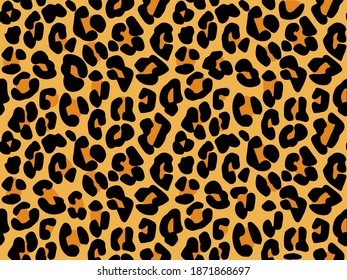 Leopard skin seamless pattern. Animal decorative print design for textile, paper and clothes.