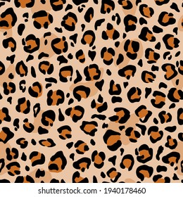 Leopard skin. Seamless pattern with animal print. Can be used for wallpaper, textile. 