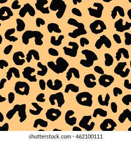 Leopard skin seamless pattern. Animal print. Black and pink leopard texture. Repeating background. Leopard print for your design.
