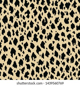Leopard skin seamless pattern design. Vector illustration background. For print, textile, web, home decor, fashion, surface, graphic design