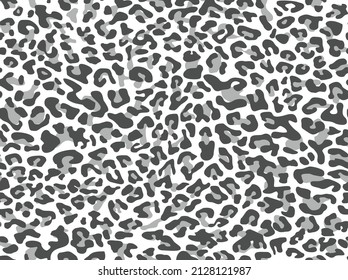 Leopard skin seamless pattern. Endless texture from spots on a light background. Print on fabric and textiles. Vector background