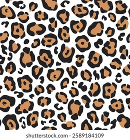 leopard skin seamless pattern illustration for fabric print, logo design, greetings