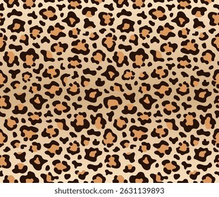 Leopard skin seamless pattern. Luxury leopard fur print for textile and the fashion industry. Seamless pattern of leopard skin. Vector
