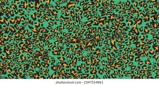 Leopard skin seamless pattern. Modern leopard print fabric. Vector illustration