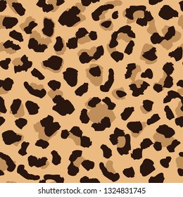 Leopard skin seamless pattern texture repeat. Abstract animal fur wallpaper. Contemporary backdrop. Wild african cats repeat illustration. Concept trendy fabric textile design