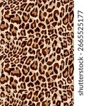 Leopard skin seamless pattern. Vector illustration.