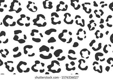 Leopard skin seamless pattern. Vector illustration.