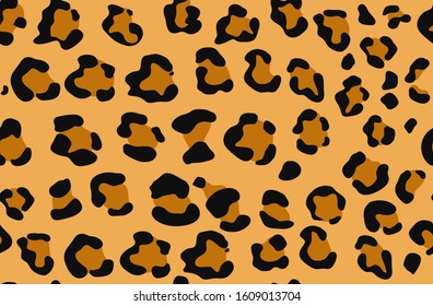Leopard skin. Seamless pattern. Vector illustration. 