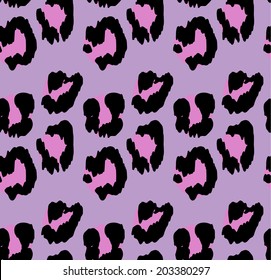 Leopard skin seamless pattern, vector illustration