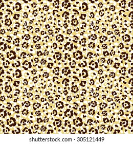 Leopard skin. Seamless pattern. Vector background