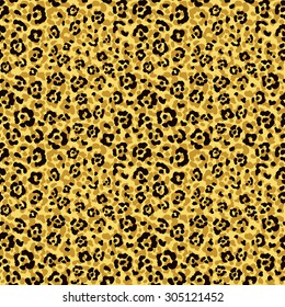 Leopard skin. Seamless pattern. Vector 
