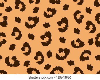 Leopard skin seamless pattern. Vector background.